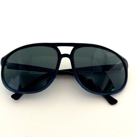 Ocean Waves Aviator Polarized Sunglasses Blue Ombre + Case - Picture 4 of 11